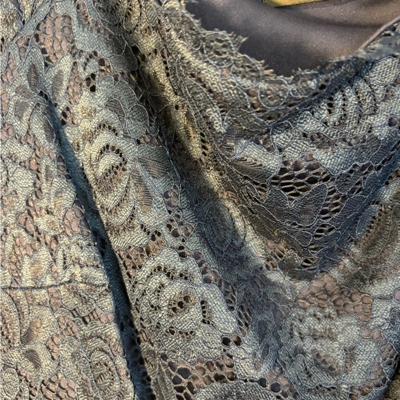 Chic Navy Lace Dress - Picture 3 of 10